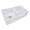 Nantucket Sinks Double Bowl Farmhouse Fireclay Sink with Filigree Apron FCFS3318D-Filigree - alternate 5